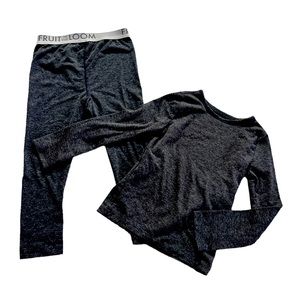 Fruit of the Loom Charcoal Cuddle Duds Size S (6/6X)